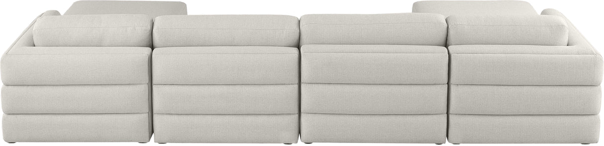 Beckham - Modular Sectional 6 Piece - Beige - Fabric - Modern & Contemporary - Home Elegance USA