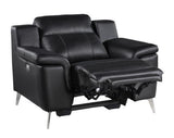 Homelegance - Antonio 3 Piece Reclining Living Room Set In Black - 9360Blk-3-2-1