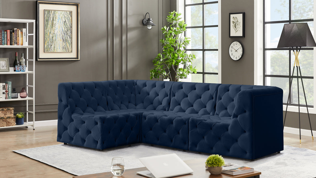 Tuft - Modular Sectional 4 Piece - Navy - Home Elegance USA