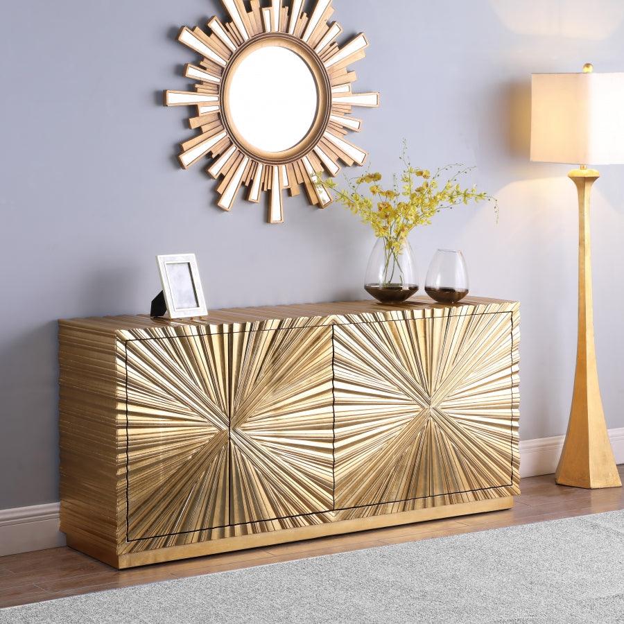 Meridian Furniture - Golda Sideboard-Buffet In Gold - 324