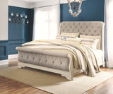 Realyn - Two-tone - 5 Pc. - Dresser, Mirror, King Upholstered Sleigh Bed - Home Elegance USA