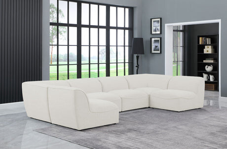 Miramar - Modular Sectional 6 Piece - Cream - Home Elegance USA