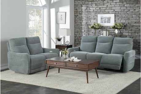 Homelegance - Edition 2 Piece Power Double Lay Flat Reclining Sofa Set - 9804Dv-3Pwh-2Set