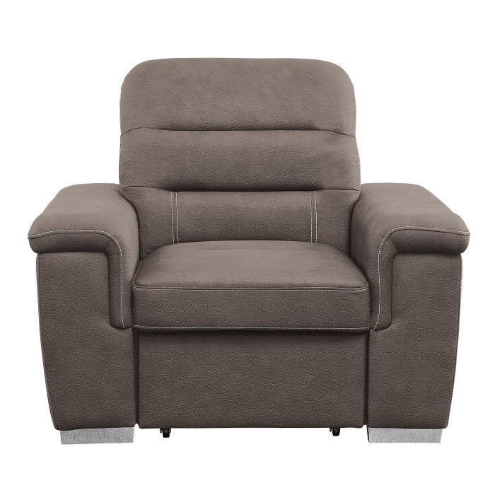 Alfio Chair With Pull - Out Ottoman 9808Stp - 1 | Homelegance | Home Elegance USA
