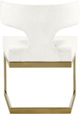 Alexandra Velvet Dining Chair Set Of 2 In Cream - 953Cream - C | Meridian | Home Elegance USA