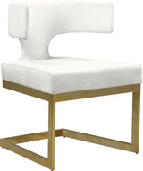 Alexandra Velvet Dining Chair Set Of 2 In Cream - 953Cream - C | Meridian | Home Elegance USA