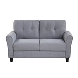 Modern Living Room Sofa Set Linen Upholstered Couch Furniture for Home or Office ,Light Grey,(2+3-Seat,Old Sku:SG000372AAA) Home Elegance USA