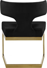 Alexandra Velvet Dining Chair Set Of 2 In Black - 953Black - C | Meridian | Home Elegance USA