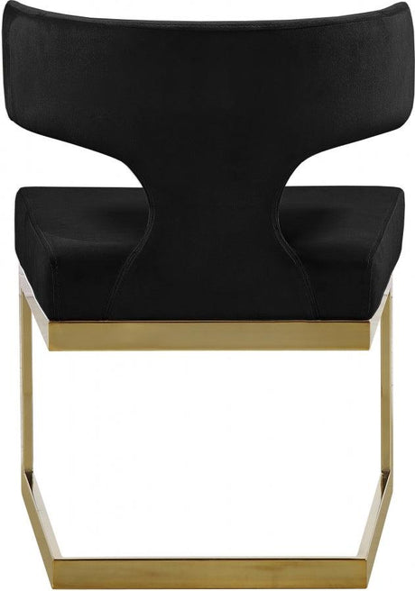 Meridian Furniture - Alexandra Velvet Dining Chair Set Of 2 In Black - 953Black-C