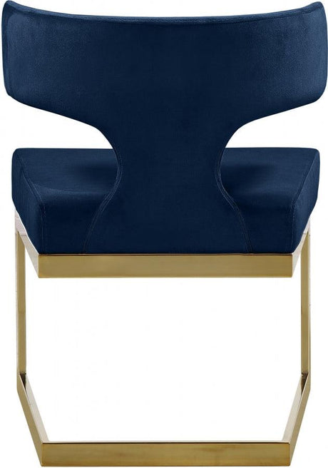 Meridian Furniture - Alexandra Velvet Dining Chair Set Of 2 In Navy - 953Navy-C