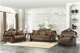 Homelegance - Croydon Brown 3 Piece Living Room Set - 9815-3-2-1