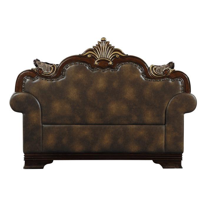Croydon Brown Love Seat 9815 - 2 | Homelegance | Home Elegance USA