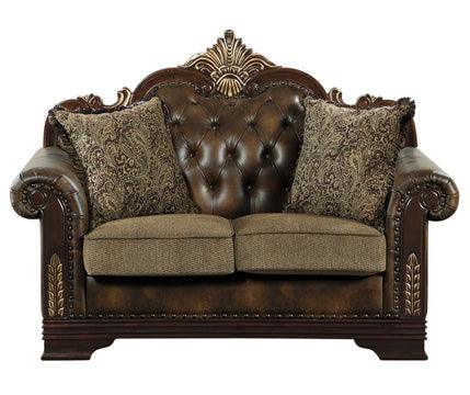 Croydon Brown Love Seat 9815 - 2 | Homelegance | Home Elegance USA