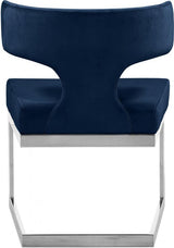 Alexandra Velvet Dining Chair Set Of 2 In Navy - 954Navy - C | Meridian | Home Elegance USA