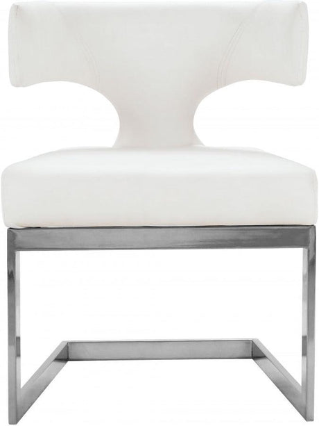 Meridian Furniture - Alexandra Faux Leather Dining Chair Set Of 2 In White - 954White-C