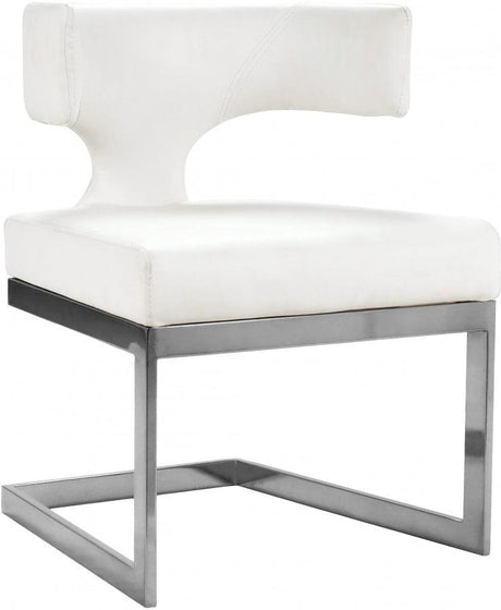 Meridian Furniture - Alexandra Faux Leather Dining Chair Set Of 2 In White - 954White-C