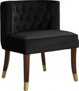 Meridian Furniture - Perry Velvet Dining Chair Set Of 2 In Black - 933Black-C