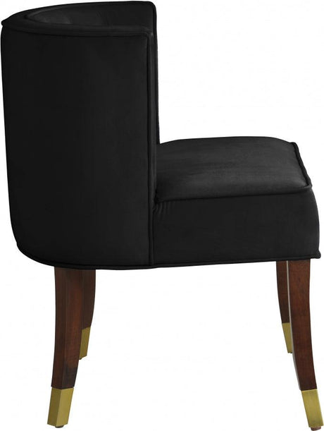 Meridian Furniture - Perry Velvet Dining Chair Set Of 2 In Black - 933Black-C