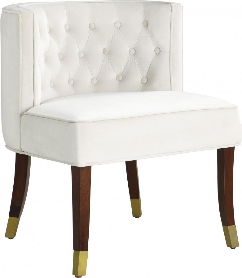 Meridian Furniture - Perry Velvet Dining Chair Set Of 2 In Cream - 933Cream-C