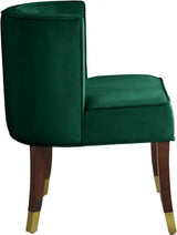 Meridian Furniture - Perry Velvet Dining Chair Set Of 2 In Green - 933Green-C