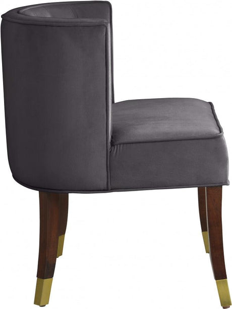 Meridian Furniture - Perry Velvet Dining Chair Set Of 2 In Grey - 933Grey-C