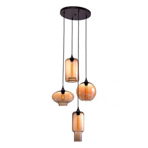 Zuo Lambie Ceiling Lamp Rust & Amber