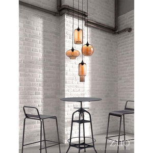 Zuo Lambie Ceiling Lamp Rust & Amber