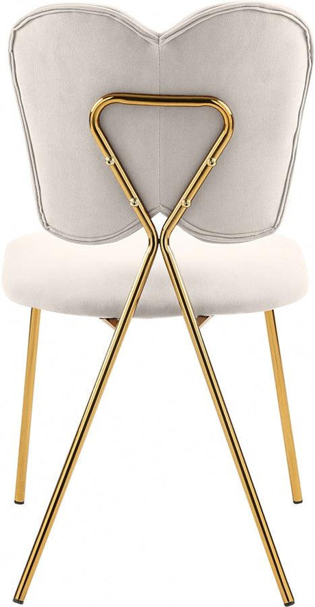 Meridian Furniture - Angel Velvet Dining Chair Set Of 2 In Cream - 780Cream-C