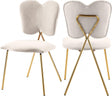 Angel Velvet Dining Chair Set Of 2 In Cream - 780Cream-C | Meridian