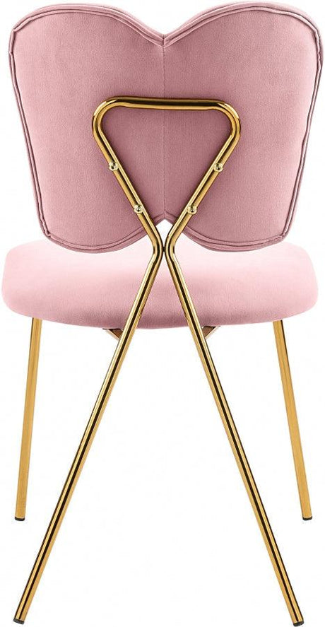 Meridian Furniture - Angel Velvet Dining Chair Set Of 2 In Pink - 780Pink-C