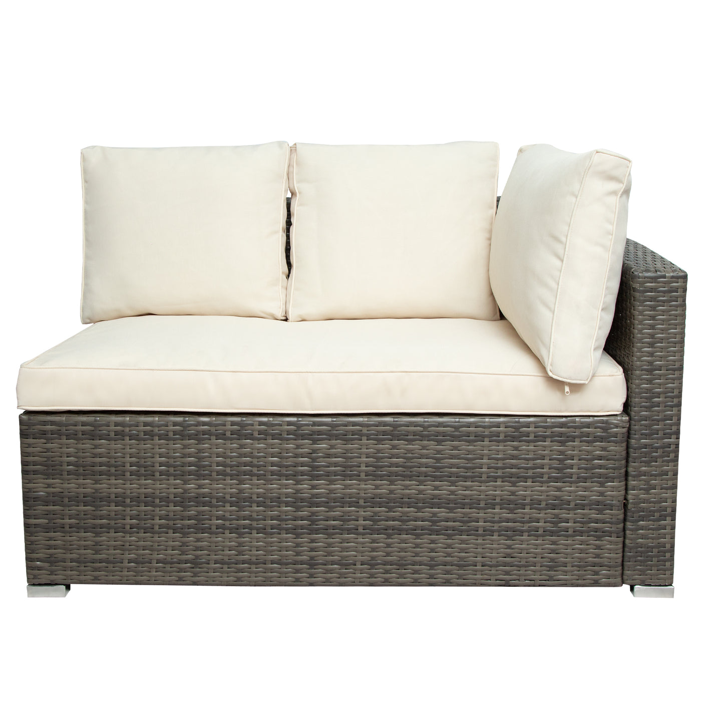 U_STYLE Patio Furniture Sets, 7-Piece Patio Wicker Sofa , Cushions, Chairs , a Loveseat , a Table and a Storage Box