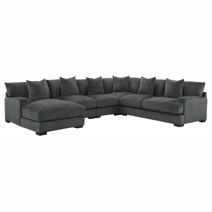 Homelegance - Worchester 5-Piece Modular Sectional With Left Chaise - 9857Dg*5Lc2R