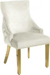 Meridian Furniture - Tuft Velvet Dining Chair In Cream (Set Of 2) - 730Cream-C