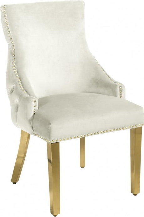 Meridian Furniture - Tuft Velvet Dining Chair In Cream (Set Of 2) - 730Cream-C