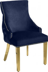 Meridian Furniture - Tuft Velvet Dining Chair In Navy (Set Of 2) - 730Navy-C