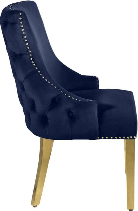 Meridian Furniture - Tuft Velvet Dining Chair In Navy (Set Of 2) - 730Navy-C