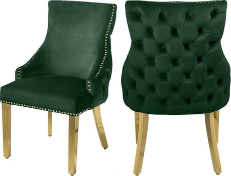 Meridian Furniture - Tuft Velvet Dining Chair In Green (Set Of 2) - 730Green-C