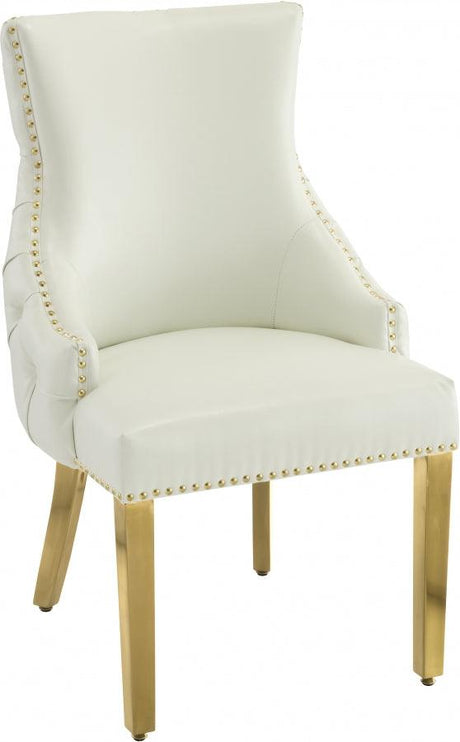 Meridian Furniture - Tuft Velvet Dining Chair In White (Set Of 2) - 730White-C