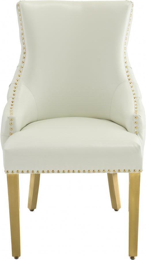 Meridian Furniture - Tuft Velvet Dining Chair In White (Set Of 2) - 730White-C