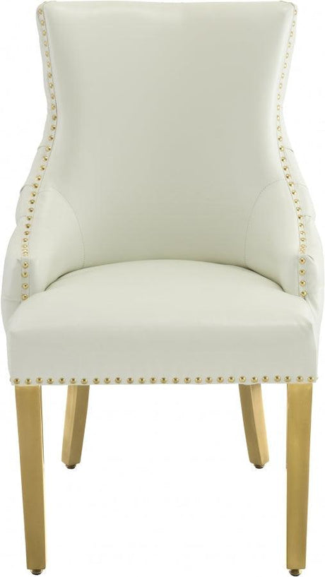 Meridian Furniture - Tuft Velvet Dining Chair In White (Set Of 2) - 730White-C