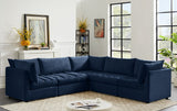 Jacob - Modular Sectional 5 Piece - Navy - Fabric - Home Elegance USA