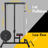 LAT Pulldown Machine Low Row Cable Pull Down Fitness Station Home Gym