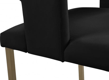 Meridian Furniture - Caleb Velvet Dining Chair Set Of 2 In Black - 967Black-C