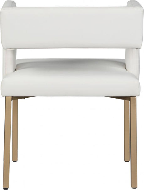 Meridian Furniture - Caleb Faux Leather Dining Chair Set Of 2 In White - 967White-C