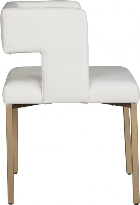 Meridian Furniture - Caleb Faux Leather Dining Chair Set Of 2 In White - 967White-C