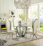 ACME Noralie DINING TABLE Mirrored & Faux Diamonds DN00717 - Home Elegance USA
