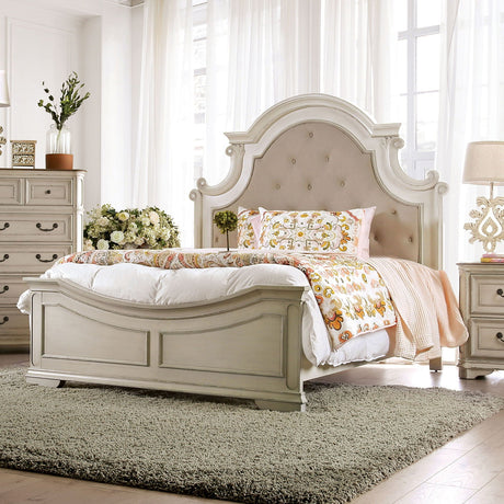 Pembroke - Cal.King Bed - Antique Whitewash - Home Elegance USA