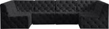 Tuft - Modular Sectional 6 Piece - Black - Modern & Contemporary - Home Elegance USA