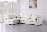 Plush - Cloud Modular Sectional 4 Piece - Cream - Home Elegance USA