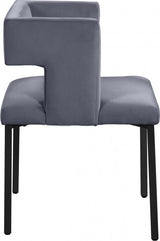 Meridian Furniture - Caleb Velvet Dining Chair Set Of 2 In Grey - 968Grey-C